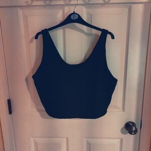 Old Navy Women's Black Ribbed Athletic Tank Top